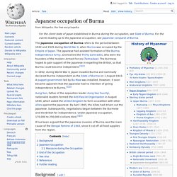 Japanese occupation of Burma