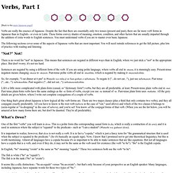 Japanese verbs, part 1