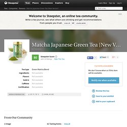 Matcha Japanese Green Tea [New Version] Tea by Teavana