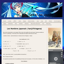 Les Nombres japonais ( kanji/hiragana) - Site de japannosekai !