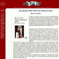 Jean Jardin 1904-1976 Une éminence grise sur le forum "Livres de guerre"