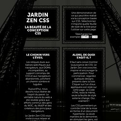 Jardin Zen CSS : La beauté de la conception CSS