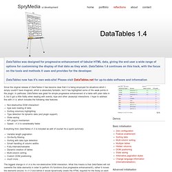 Allan Jardine | Reflections | DataTables 1.4