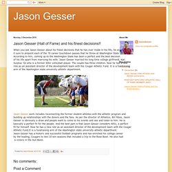 Jason Gesser: Jason Gesser (Hall of Fame) and his finest decisions!!