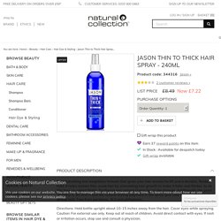 JASON THIN TO THICK HAIR SPRAY! Click to buy!