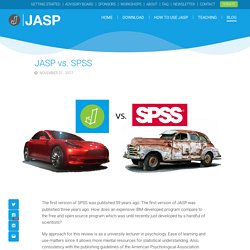 JASP vs. SPSS - JASP - Free Statistical Software