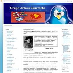 Grupo Jauretche CTA: Biografía de Marina Vilte, una maestra que dio su vida