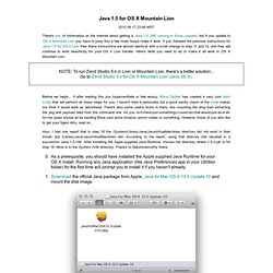 Java 1.5 for OS X Mountain Lion