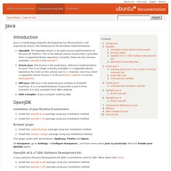 Installing Java on Ubuntu systems