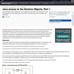 Java access to the Domino Objects, Part 1
