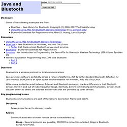 Java and Bluetooth