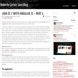 Java EE 7 with Angular JS – Part 1