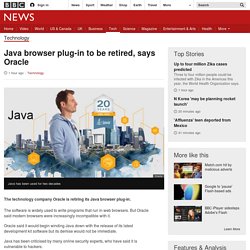 Java browser plug-in to be retired, says Oracle