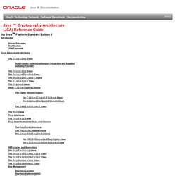 Java Cryptography Architecture (JCA)