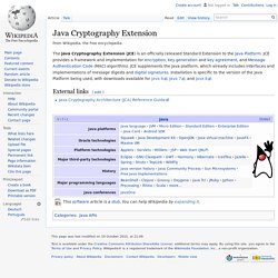 Java Cryptography Extension