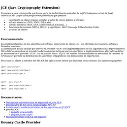 JCE (Java Cryptography Extension)