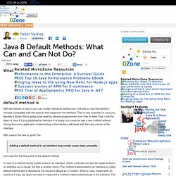 Java 8 Default Methods: What Can and Can Not Do?