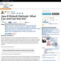 Java 8 Default Methods: What Can and Can Not Do?