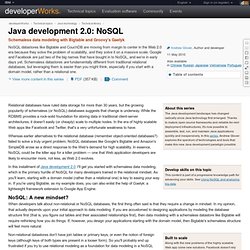 Java development 2.0: NoSQL