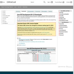 Java SE Development Kit 12- - Downloads