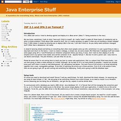 JSF 2.1 and JPA 2 on Tomcat 7