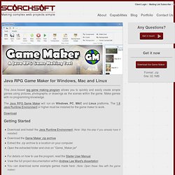 Java RPG Game Maker for Windows, PC, MAC, Linux