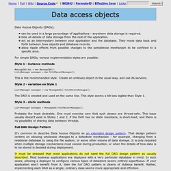 Data access objects