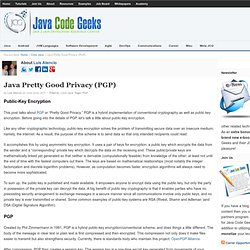 Java Pretty Good Privacy (PGP)