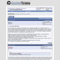 Java and AI-programming - DaemonForums