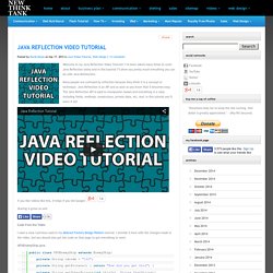 Java Reflection Video Tutorial