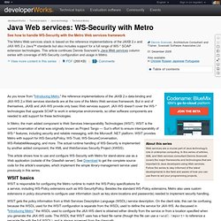 Java Web services: WS-Security with Metro