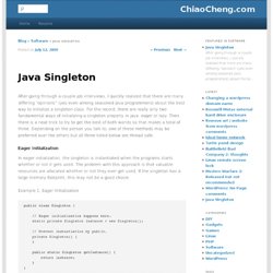 Java Singleton « ChiaoCheng.com