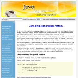 Java Singleton Design Pattern