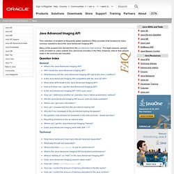 Java[tm] Advanced Imaging API