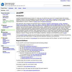 javacpp - The missing bridge between Java and native C++