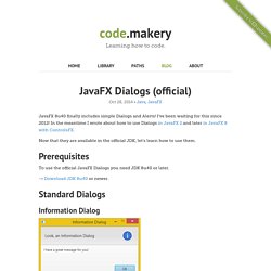 JavaFX Dialogs (official)