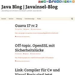 Java Blog &#039;Java ist auch eine Insel&#039;
