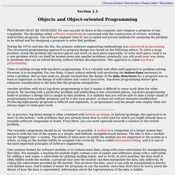 Objects and Object-oriented Programming