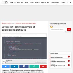 Javascript : définition simple et applications pratiques