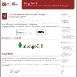 A Full Javascript Architecture, Part Three - MongoDB