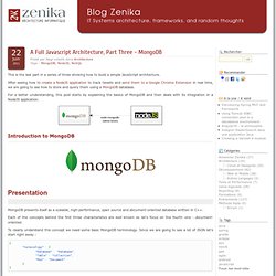 A Full Javascript Architecture, Part Three - MongoDB