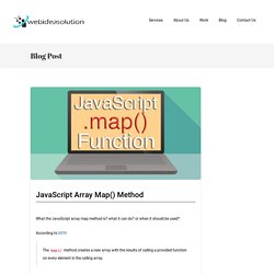 JavaScript Array Map() Method -