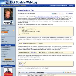 Javascript Array Fun - Rick Strahl&#039;s Web Log