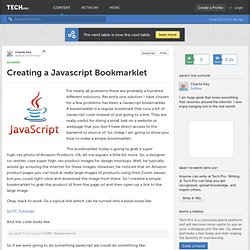 Creating a Javascript Bookmarklet