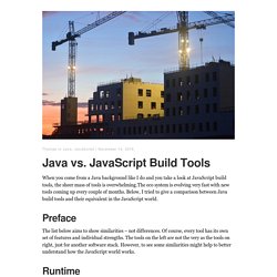 Java vs. JavaScript Build Tools – Thomas Uhrig