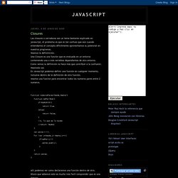 Javascript: Closures