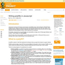 Writing polyfills in Javascript