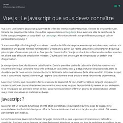 Vue.js : Le Javascript que vous devez connaître – Laravel