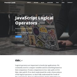 JavaScript Logical Operators