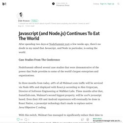 Javascript (and Node.js) Continues To Eat The World – Presence Press – Medium